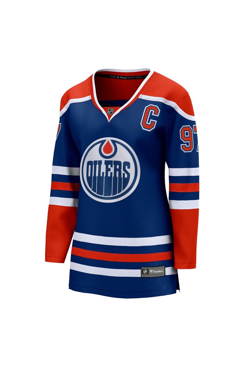 Women's Fanatics Branded Connor McDavid Royal Edmonton Oilers Home Premier Breakaway Player Jersey, Alternate, color, Royal