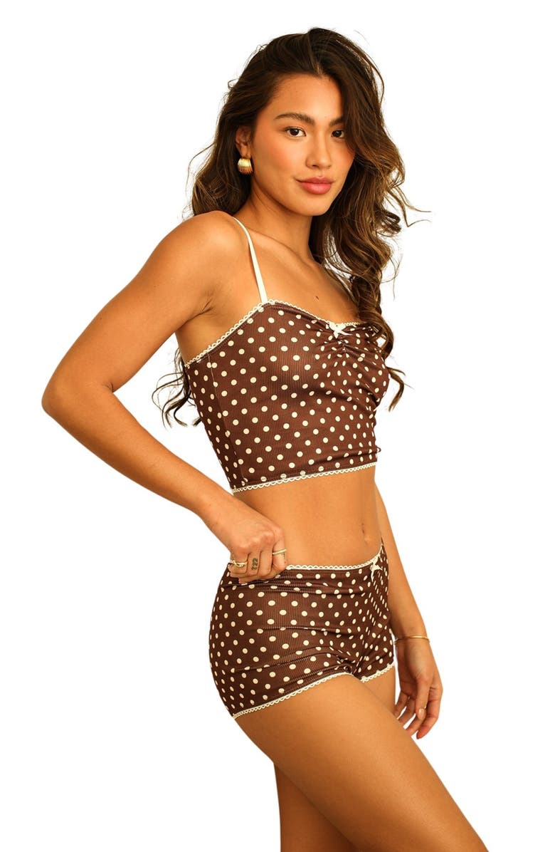 Dippin Daisys Sweet Dreams Set, Alternate, color, Dotted Brown