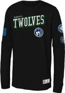 Mitchell & Ness Youth Mitchell & Ness  Black Minnesota Timberwolves Hardwood Classics Training Camp Long Sleeve T-Shirt