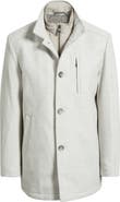 Johnston & Murphy Upton Check Bib Insert Wool Blend Car Coat