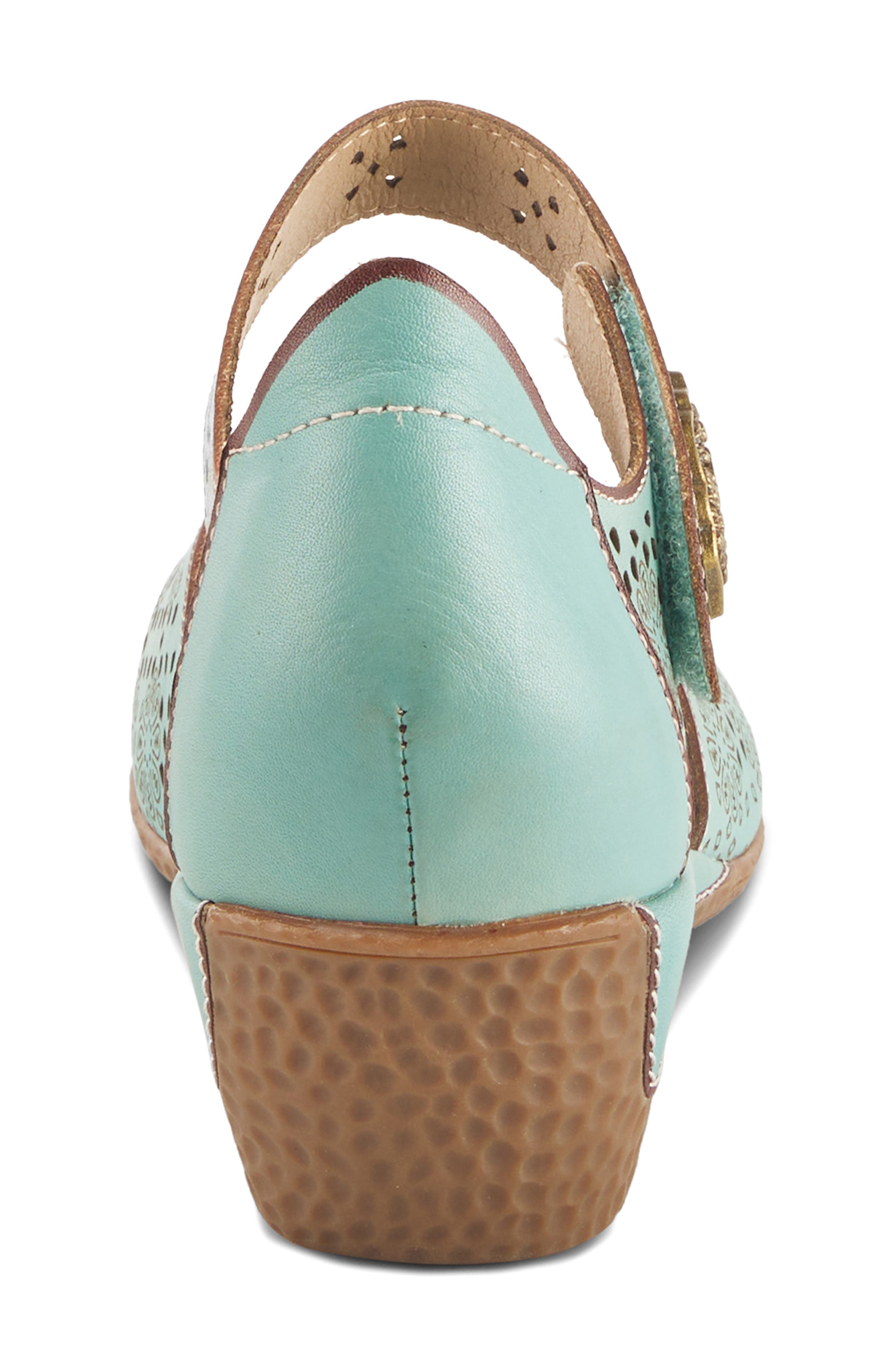 L'Artiste by Spring Step Americana Ankle Strap Clog, Alternate, color, Sky Blue