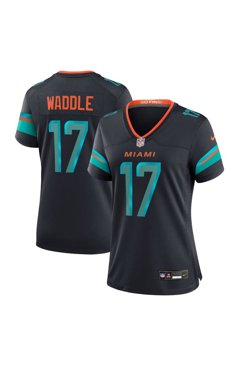 Nike Women's Nike Jaylen Waddle Pitch Blue Miami Dolphins 2025 Rivalries Collection Game Jersey, Main, color, Navy