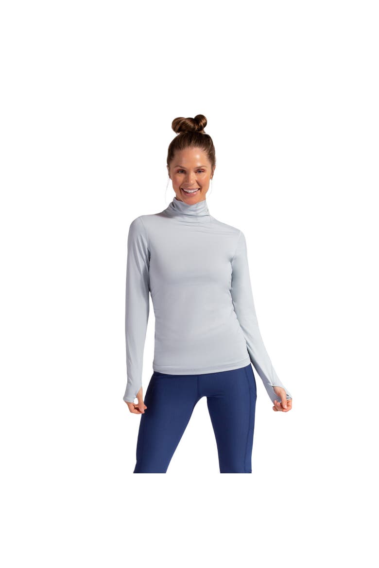 Women's Long Sleeve UV Protection Turtleneck Shirt, Main, color, Soft Gray