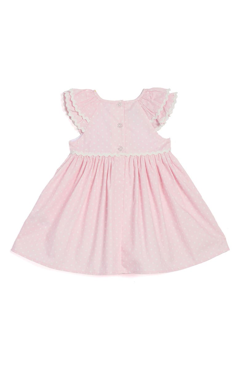 Pippa & Julie Dahlia Dot Dress & Bloomers Set, Alternate, color, Light Pink