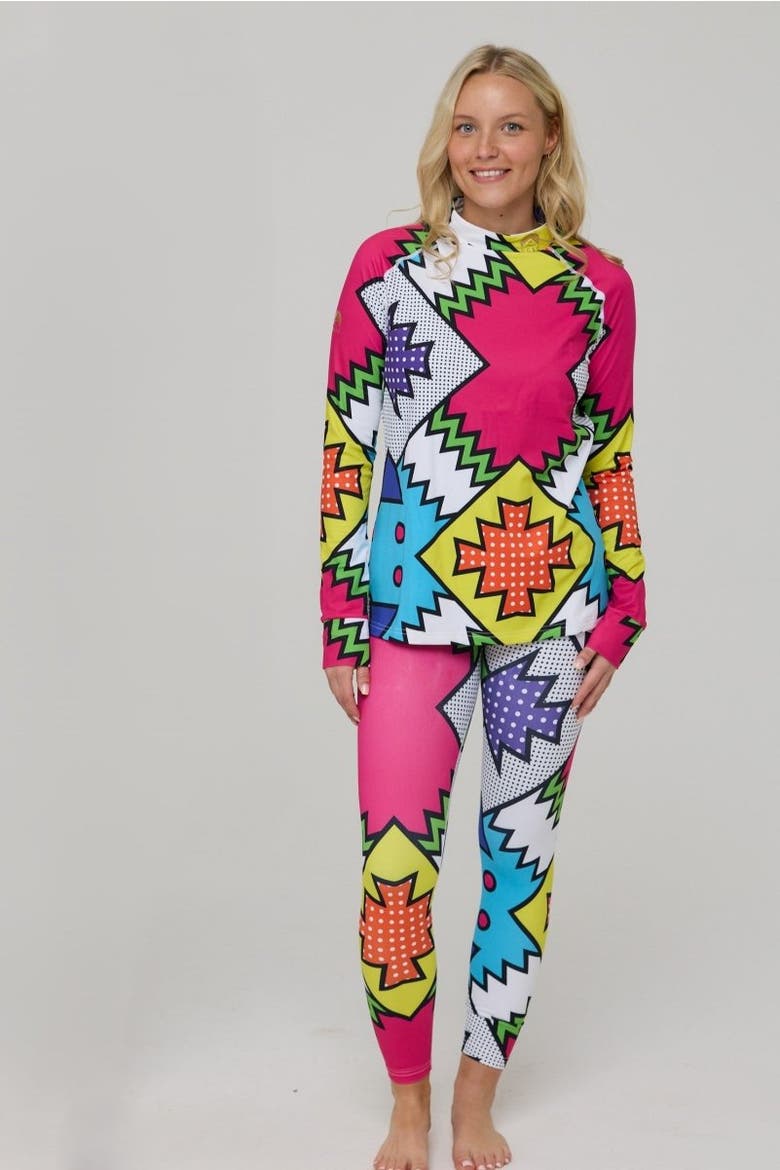 Day Tripper Womens Baselayer Top, Alternate, color, Multicolor, Geometric