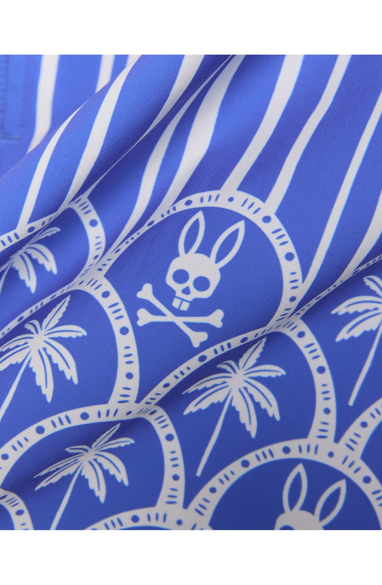 Psycho Bunny Brad Palm Tree & Bunny Print 6-Inch Swim Trunks, Alternate, color, 