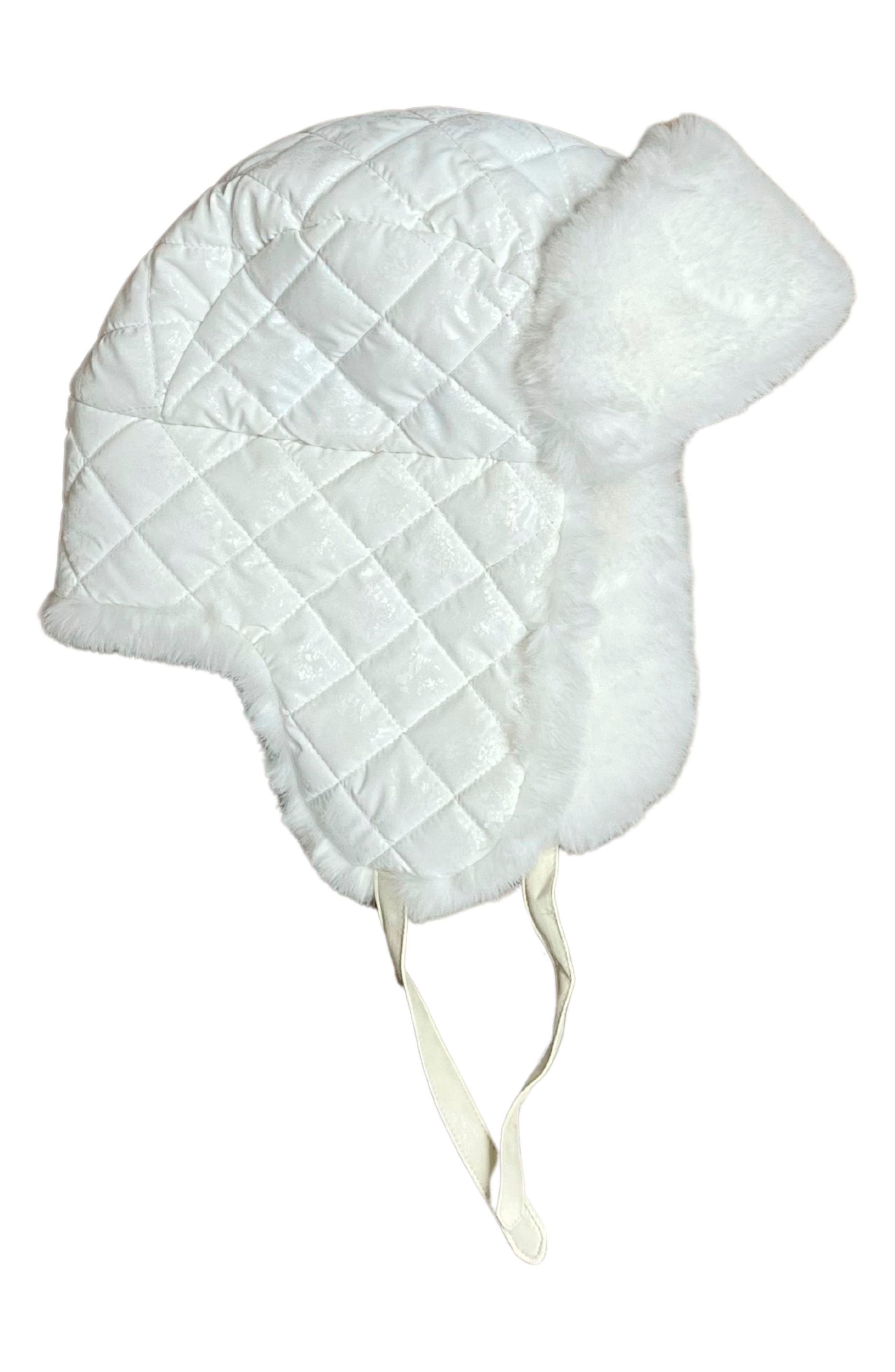 MARCUS ADLER Quilted Faux Fur Trapper Hat