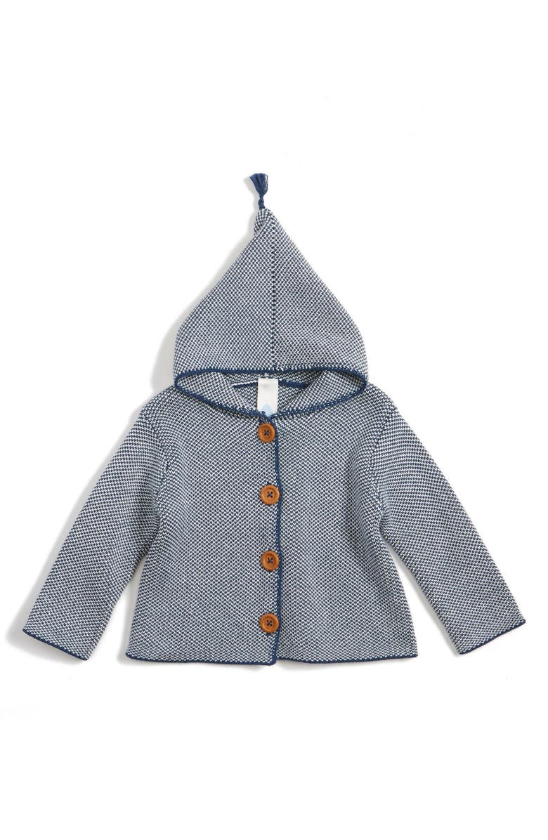 Stem Baby Organic Cotton Hooded Cardigan, Main, color, 