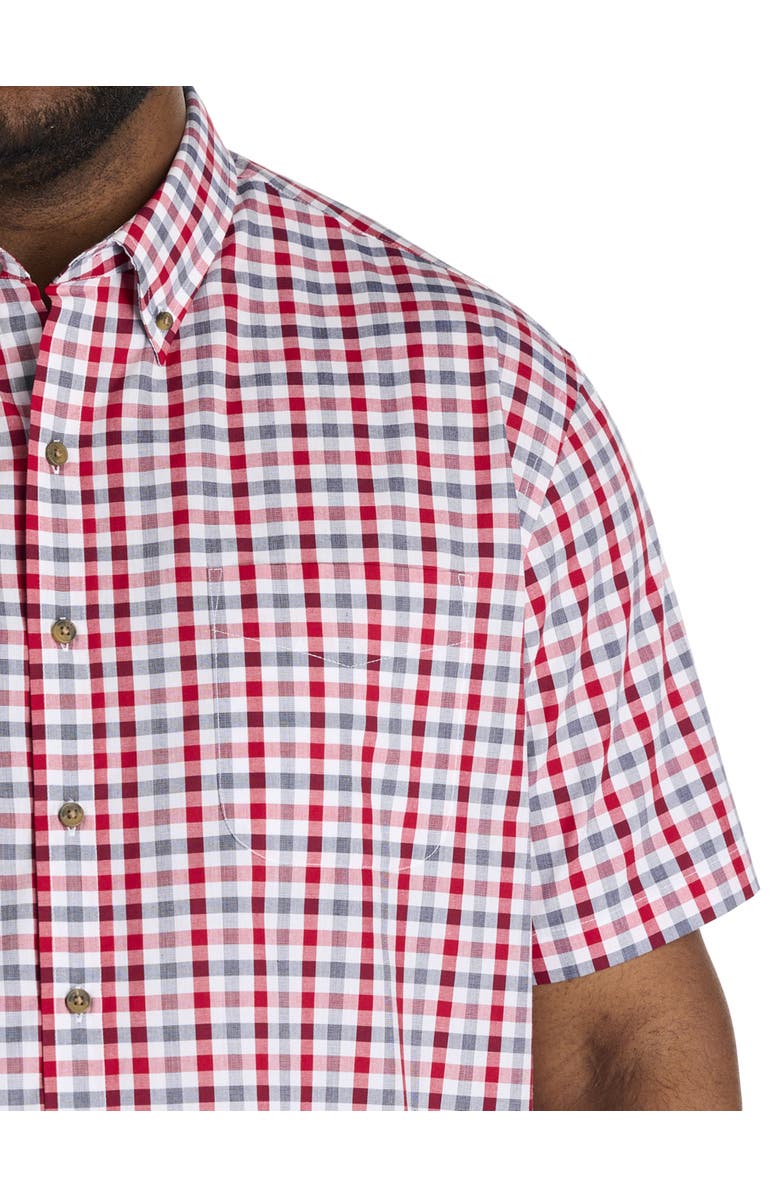 Harbor Bay by DXL Big & Tall Easy-Care Check Sport Shirt, Alternate, color, Red Multi