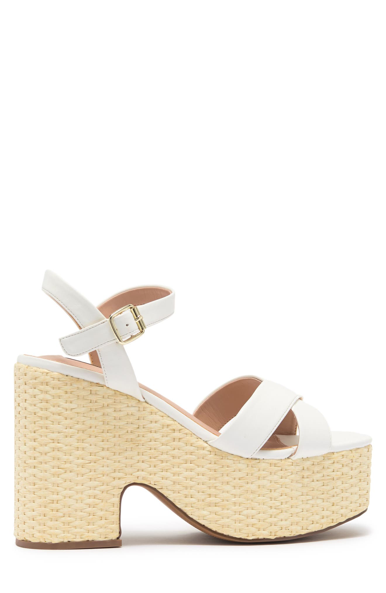 Dipsy Espadrille Platform Sandal, Alternate, color, WHITE