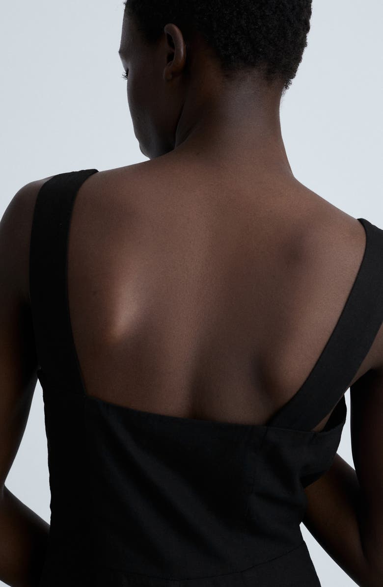 MANGO Straight Leg Linen Blend Jumpsuit, Alternate, color, 