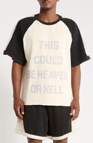 DIET STARTS MONDAY Heaven or Hell Raglan T-Shirt