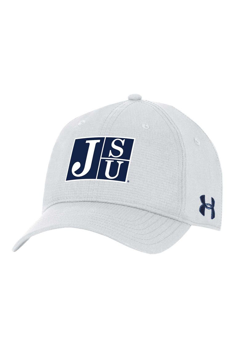 Men's Under Armour White Jackson State Tigers CoolSwitch AirVent Adjustable Hat, Main, color, White