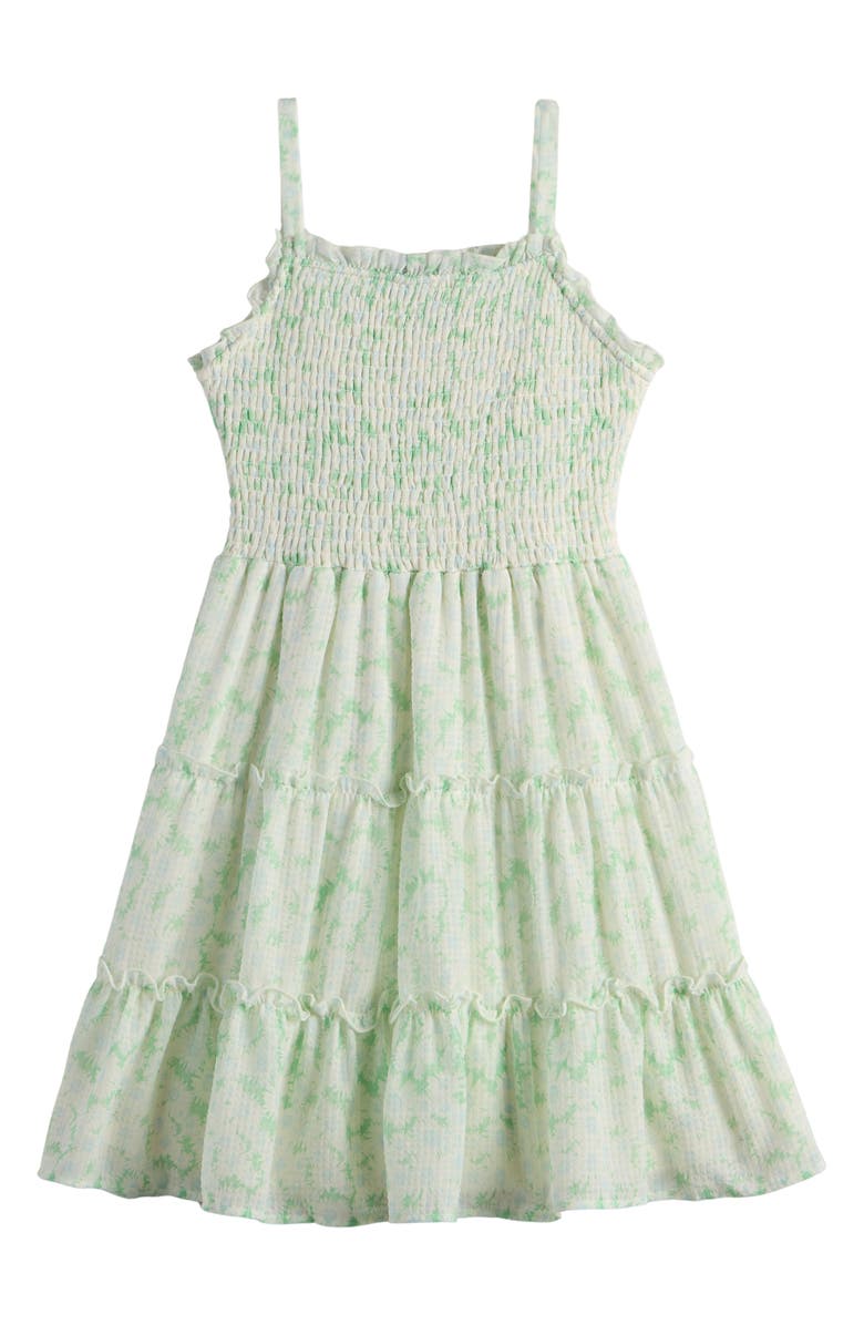Nordstrom Kids' Floral Cotton Blend Sundress, Alternate, color, Green Screen Audrey Daisy
