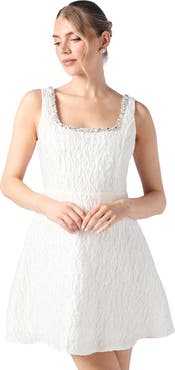 Coast Jewel Trim Full Skirted Mini Dress