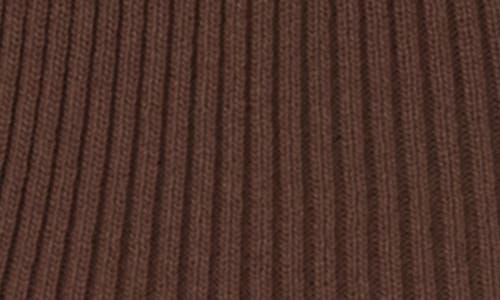 Blu Pepper Snap Button Front Rib Long Sleeve Top In Brown