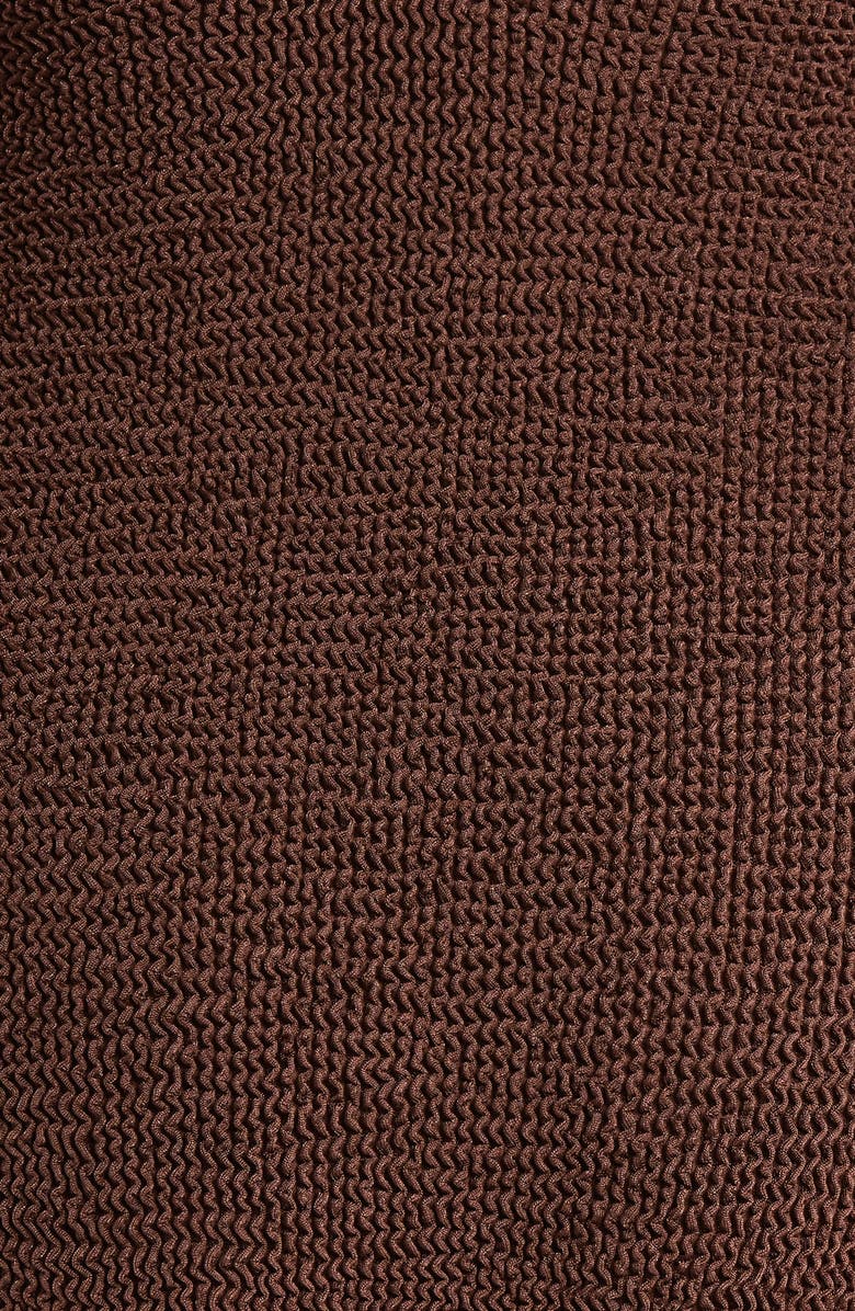 Hunza G Celine Seersucker One-Piece Swimsuit, Alternate, color, Metallic Chocolate