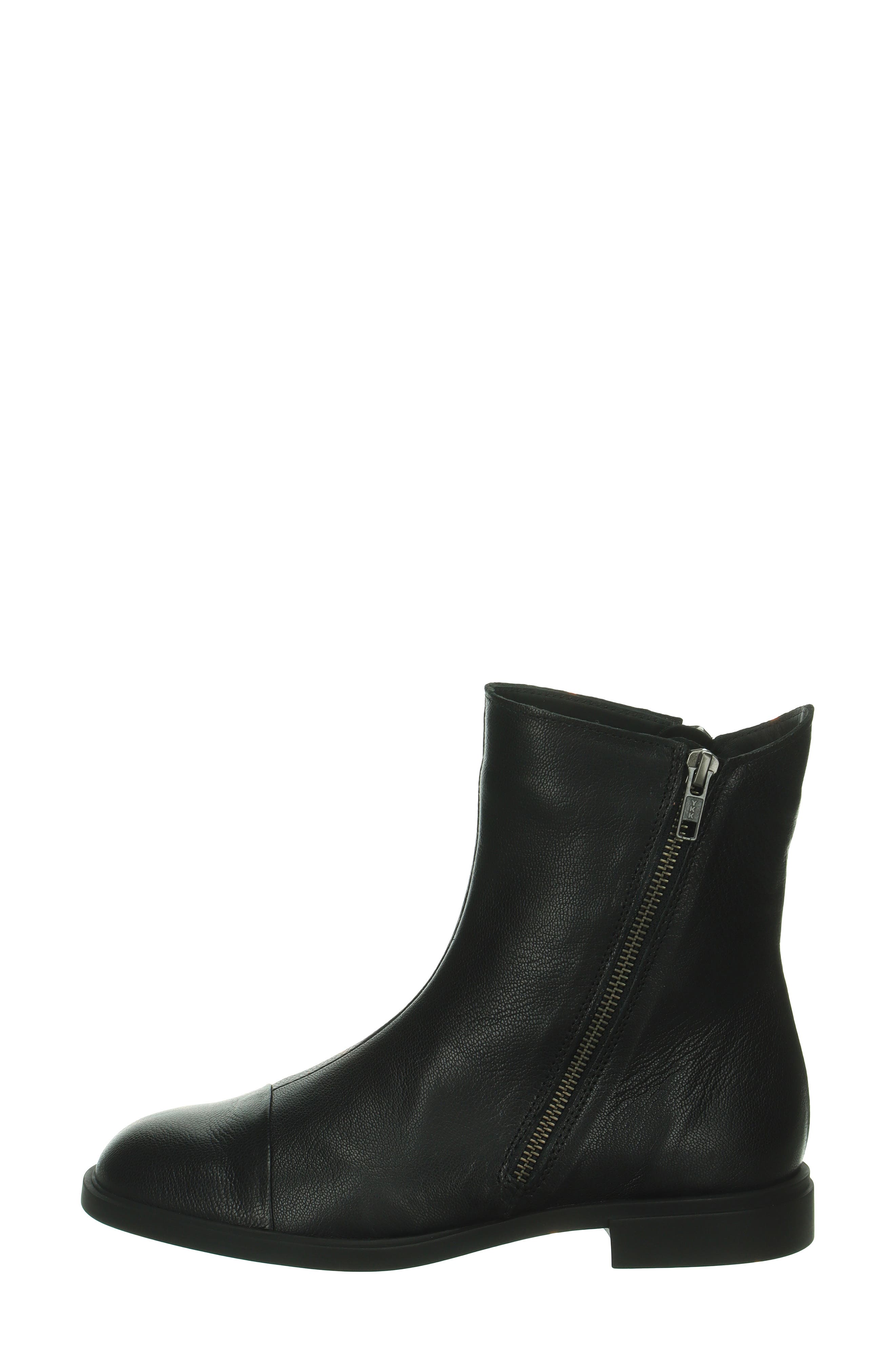 Nina Leather Bootie, Alternate, color, BLACK