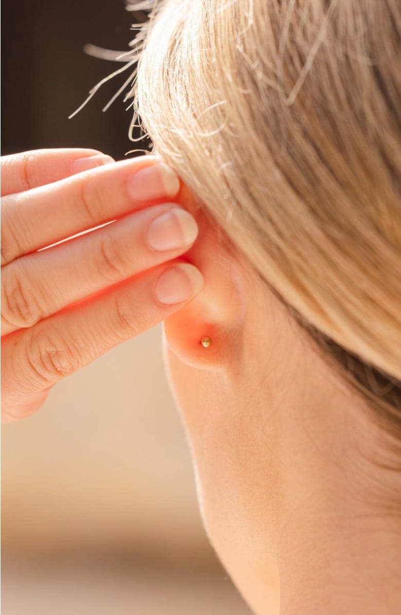 MADE BY MARY CZ Baguette Stud Earrings, Alternate, color, Gold Vermeil