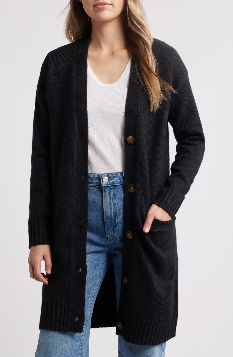 Caslon<sup>®</sup> Easy Long Cozy Cardigan, Main, color,