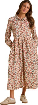 Brakeburn Bella Long Sleeve Shirt Midi Dress