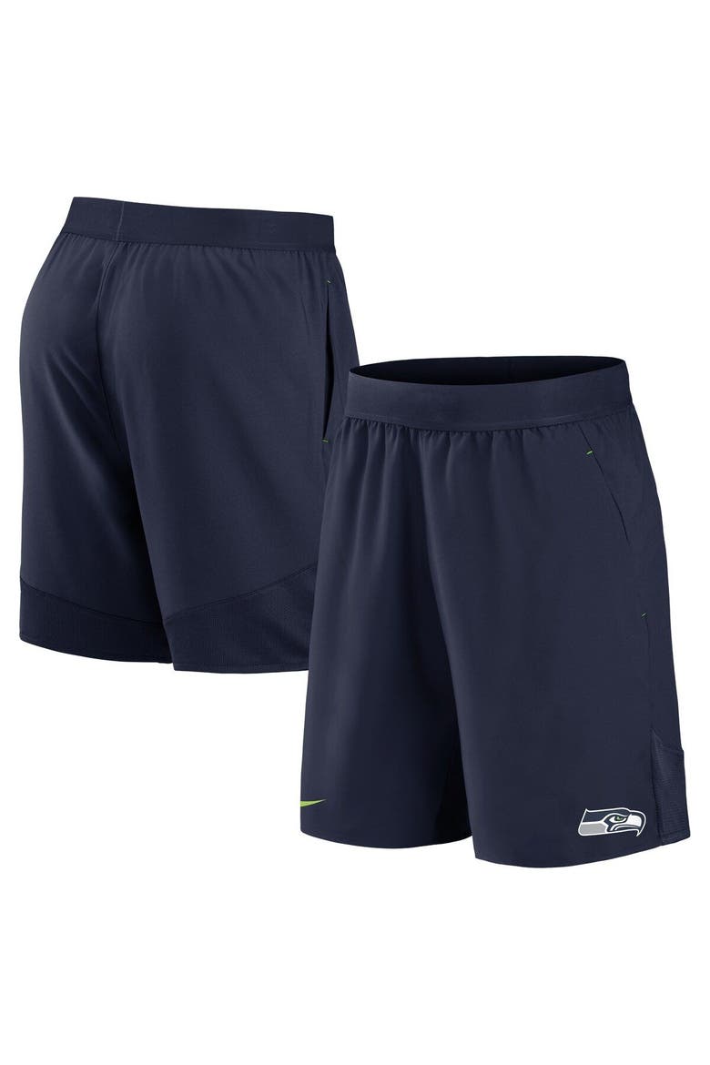 Men's Nike College Navy Seattle Seahawks Stretch Woven Shorts, Main, color, Navy