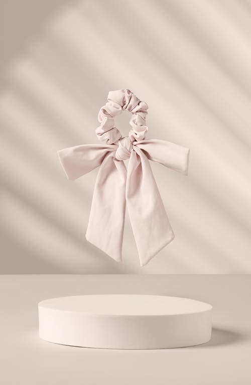 The Hair Edit Goddess Hair Ribbon Scrunchie In White