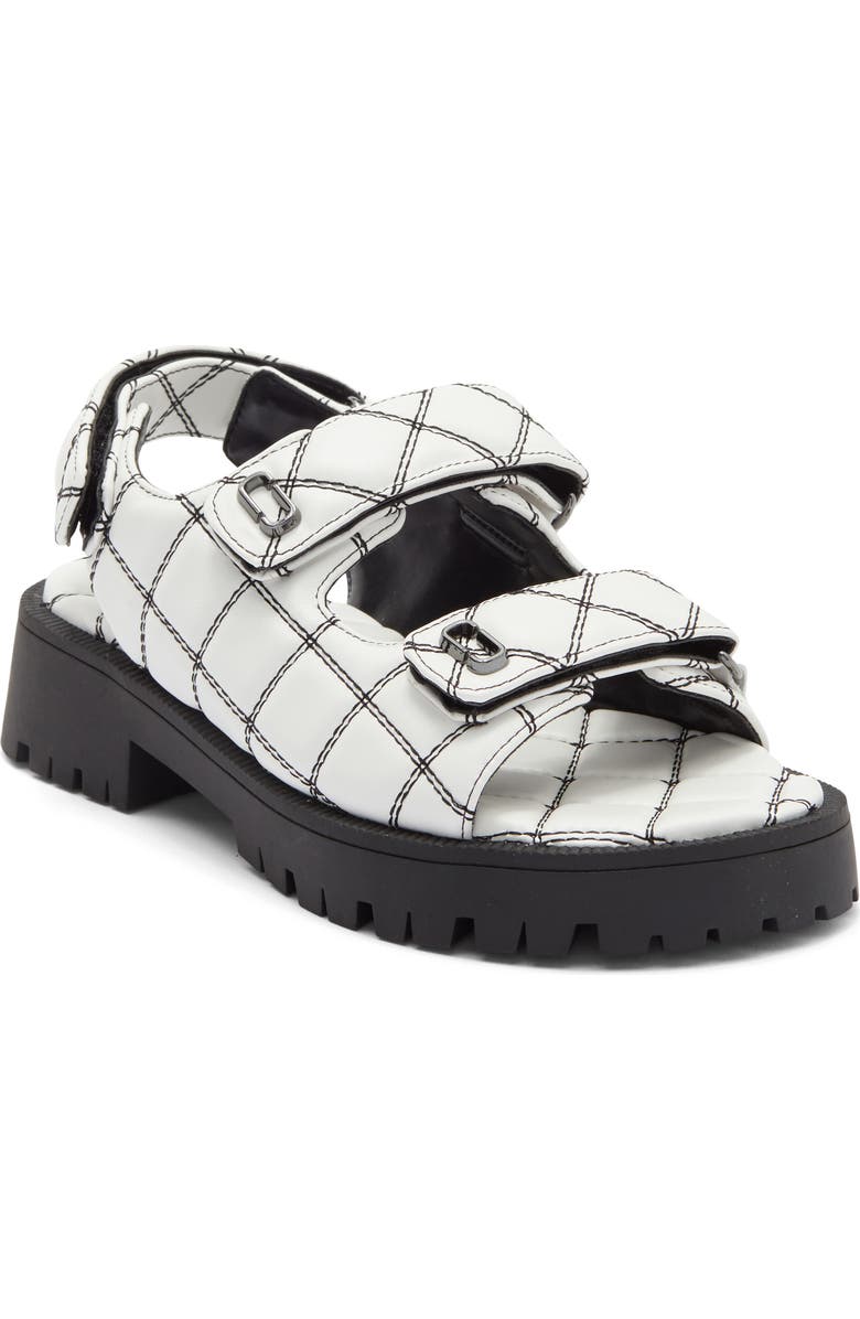 Marc Jacobs 'J' Quilted Sandal, Main, color, White