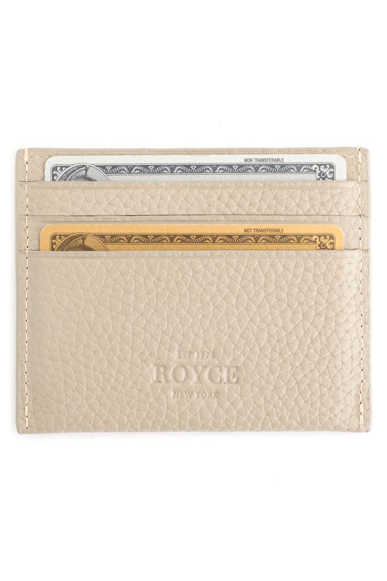 RFID Leather Card Holder, Alternate, color, TAUPE