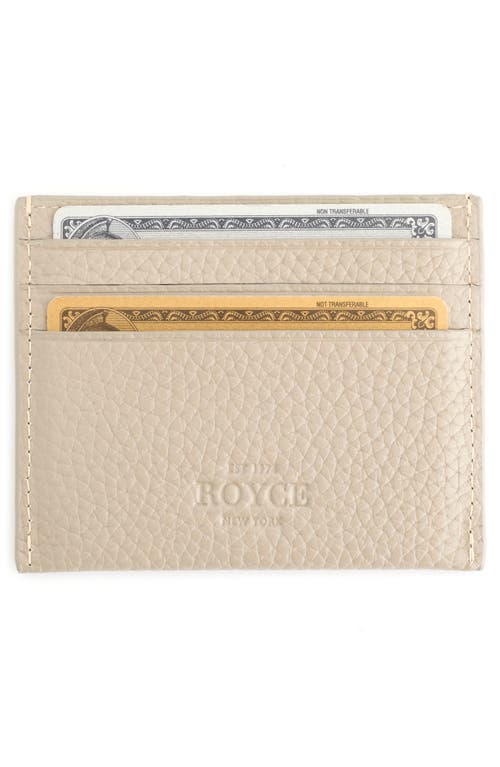 Royce New York Rfid Leather Card Holder In Taupe