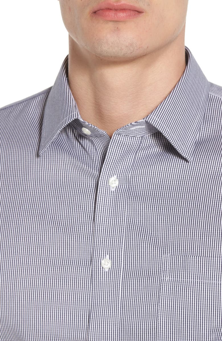 NORDSTROM MEN'S SHOP Smartcare<sup>™</sup> Trim Fit Stripe Dress Shirt, Alternate, color, 