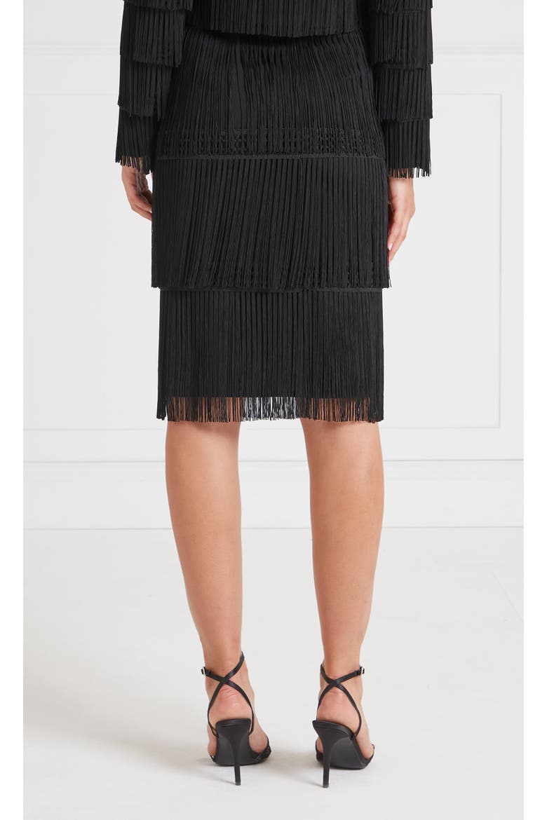 Fringe Skirt, Alternate, color, Black