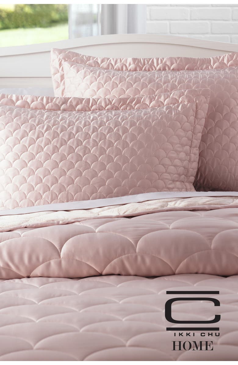 Allied Home Nikki Chu Twin Velvet/Satin Reversible Blanket - Rose, Alternate, color, 