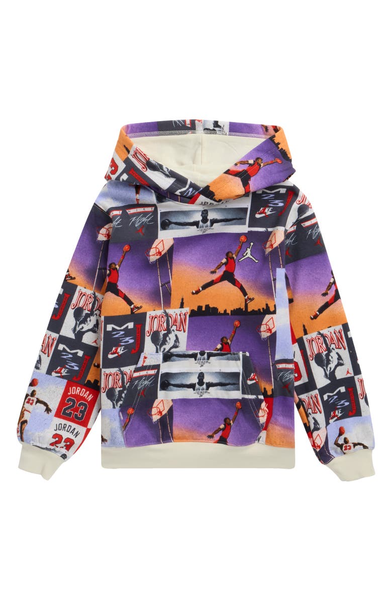 Jordan Kids' Posterized Air Hoodie, Main, color, Sail