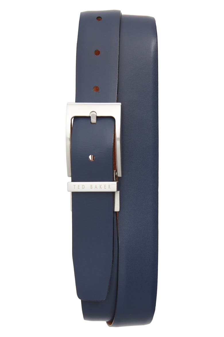 Reversible Leather Belt, Alternate, color, TAN