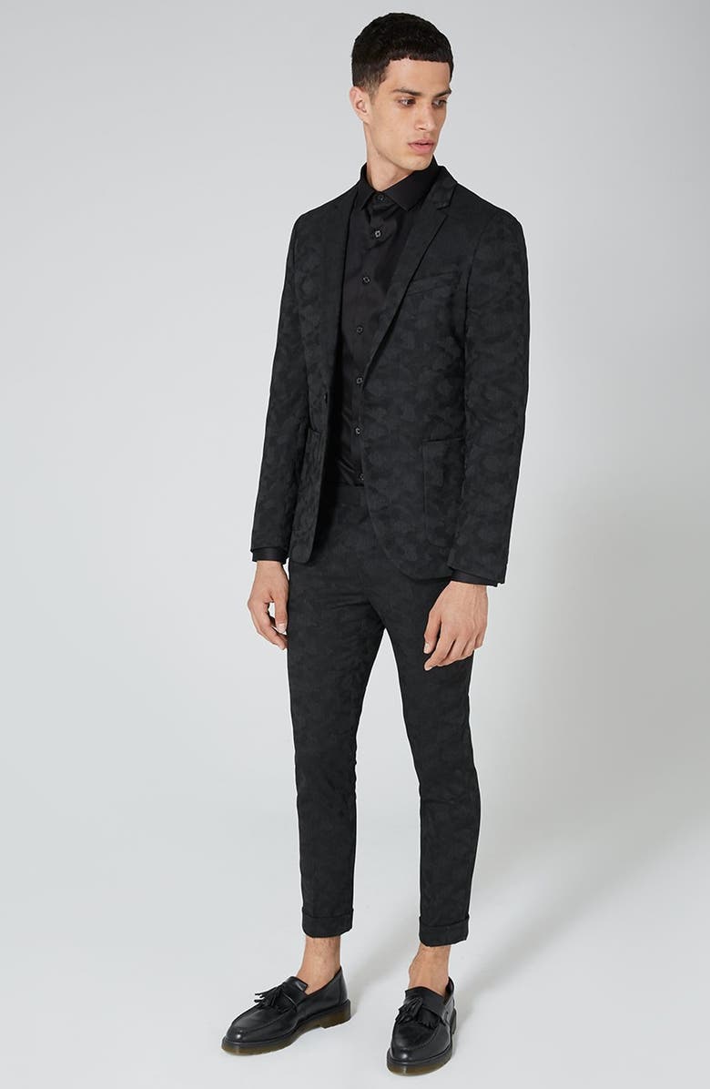 Topman Muscle Fit Satin Shirt, Alternate, color,