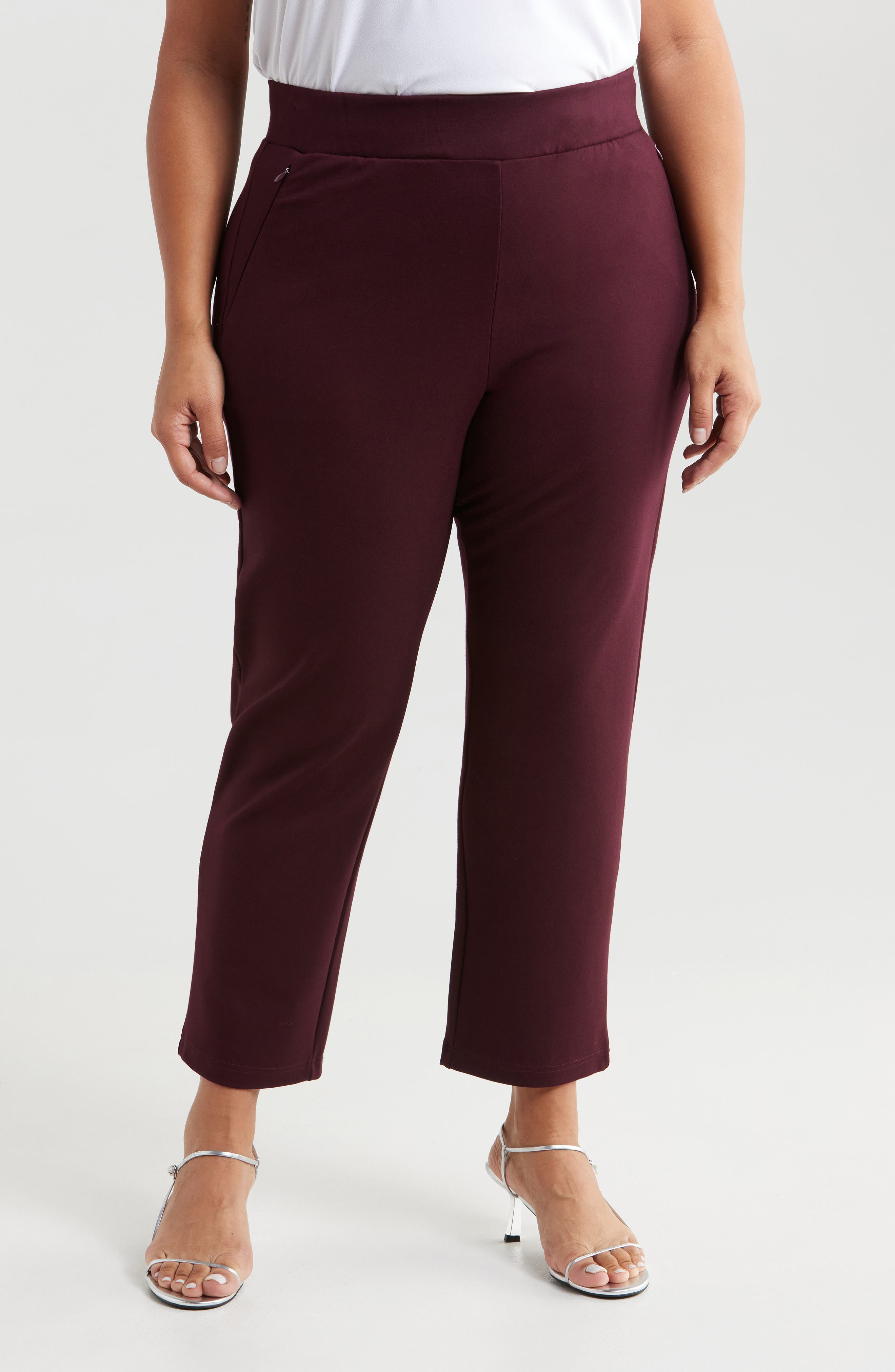 Smart Elastic Waist Ponte Pants - image 5
