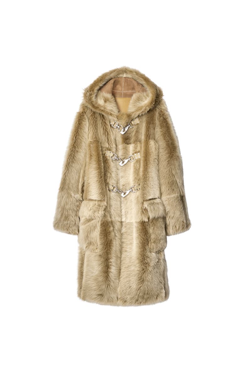 Burberry Shearling Duffle Coat, Alternate, color, 
