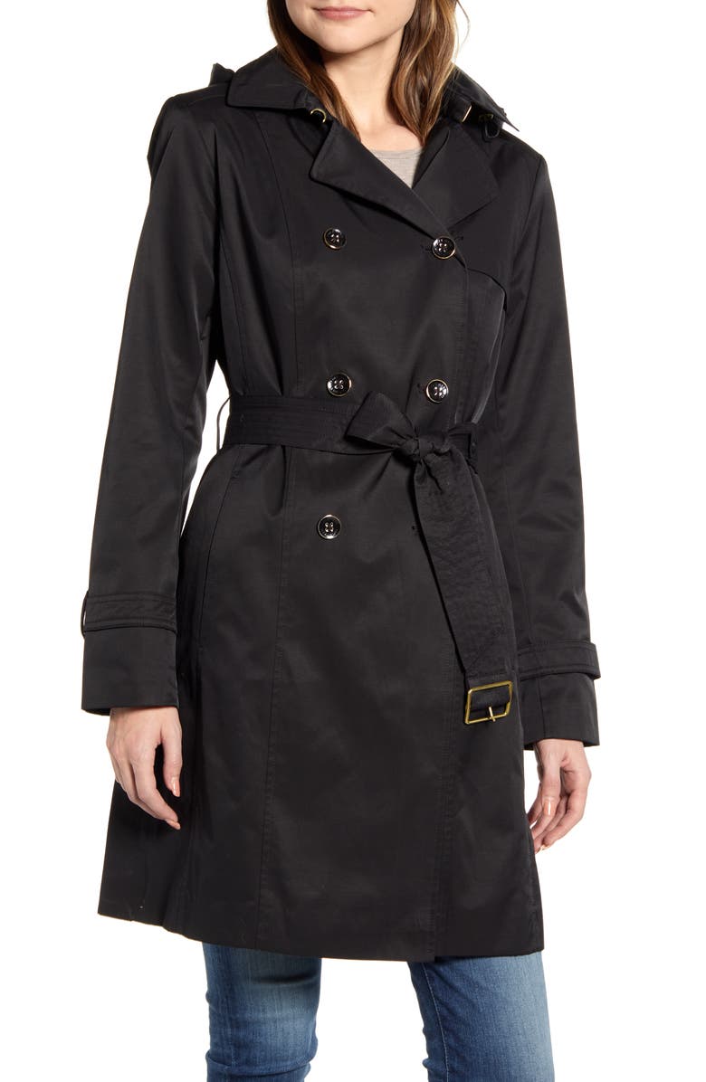 Cole Haan Signature Hooded Trench Coat, Main, color,