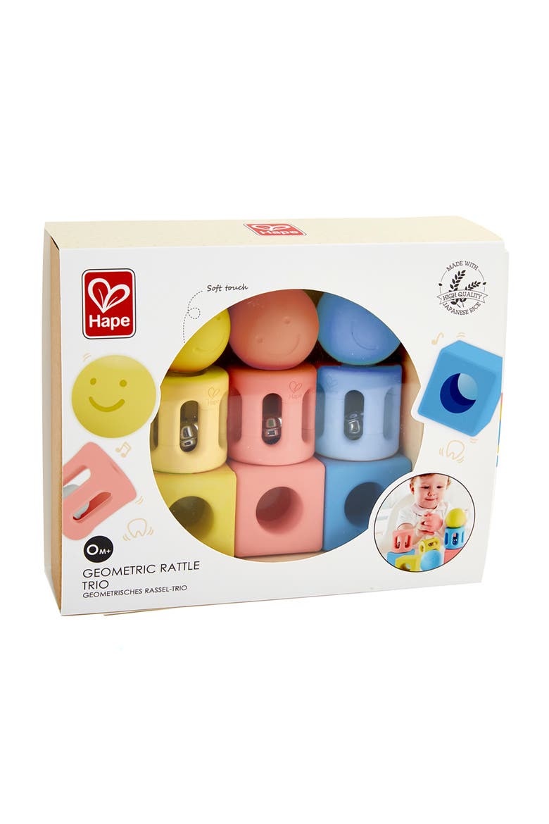 Geometric Rattle Trio 9 Piece Set, Main, color, Multicolored