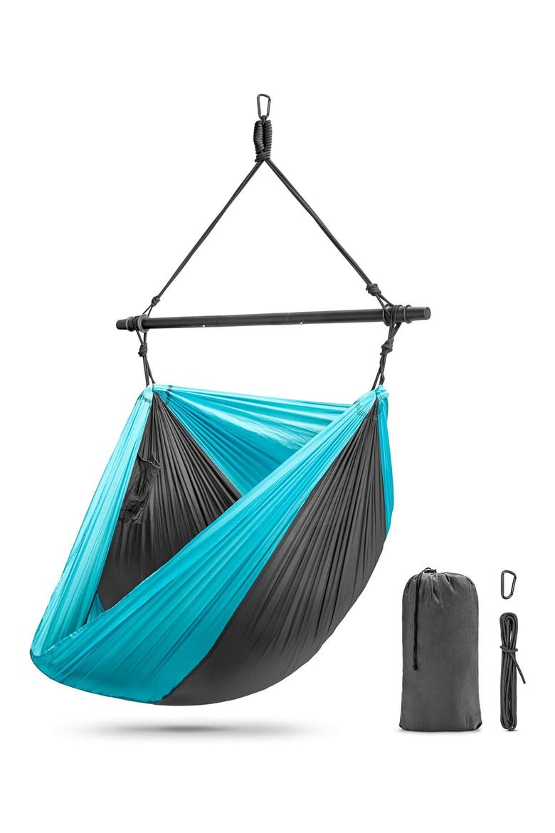 Collapsible Hammock Swing, Main, color, BLUE/ BLACK