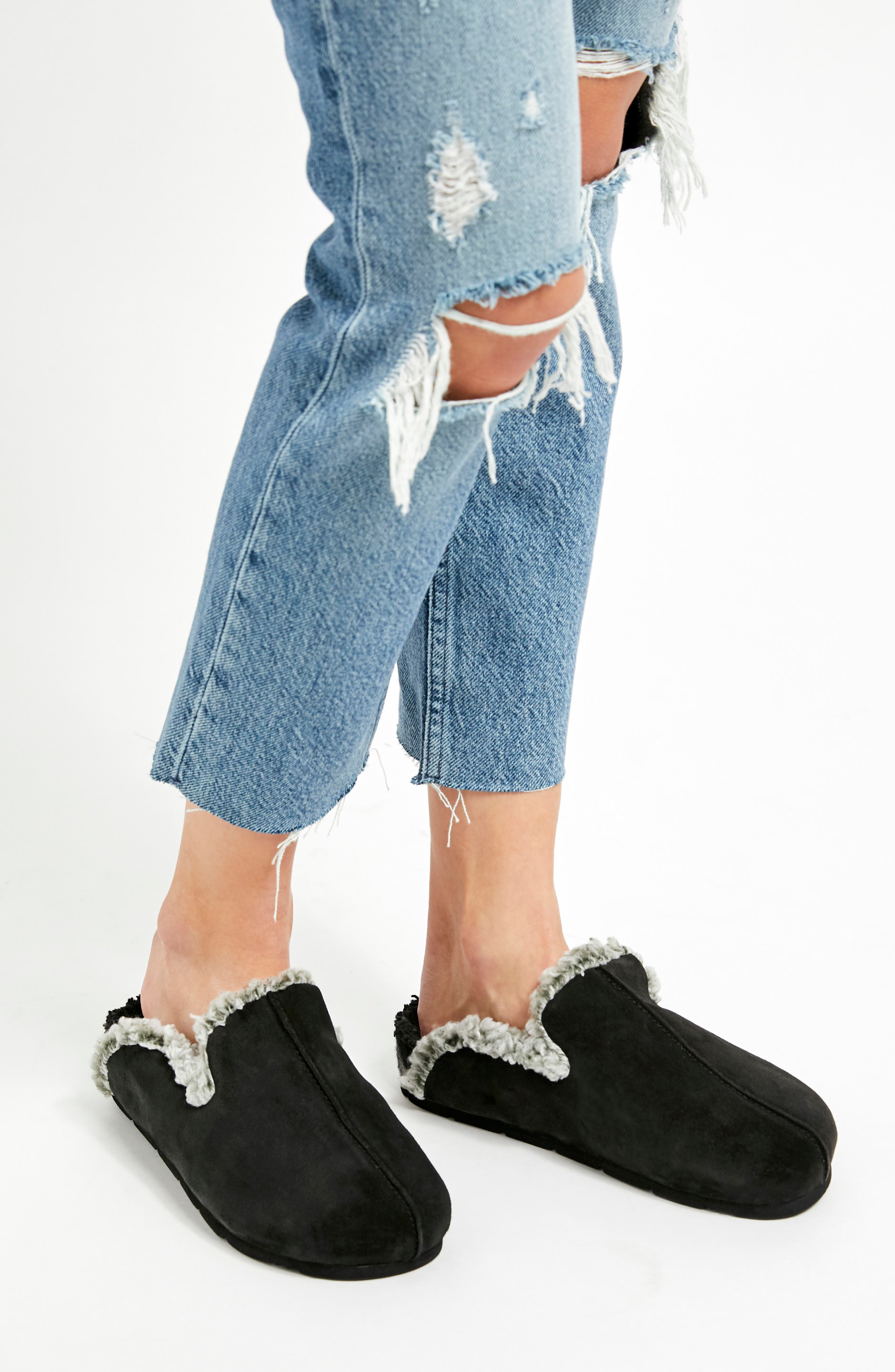 Free People Damon Faux Fur Mule, Alternate, color, 