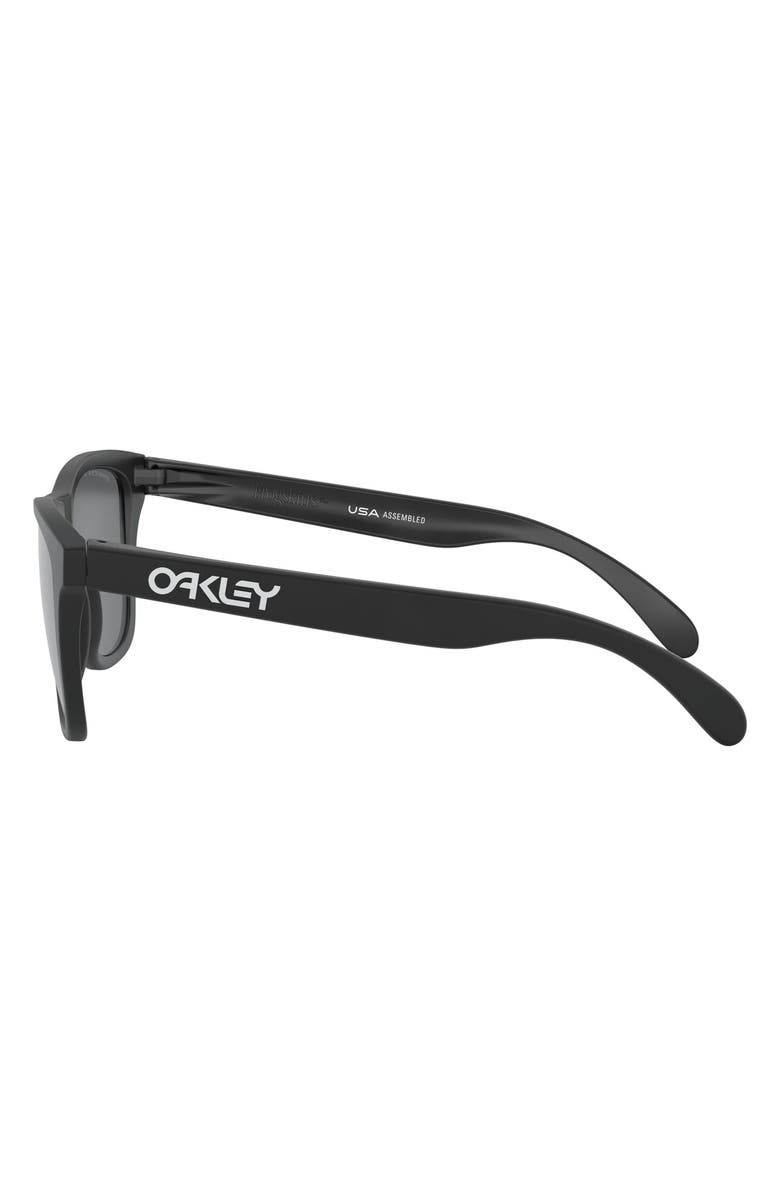Oakley 55mm Polarized Square Sunglasses, Alternate, color, Matte Black/ Prizm Black