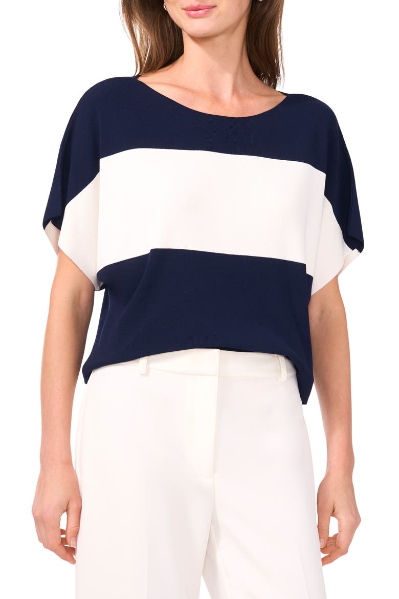 Boat Neck Drop Shoulder Top, Main, color, CLASSIC NAVY