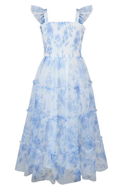 Kids' Tiered Flower Print Dress (Big Kid)
