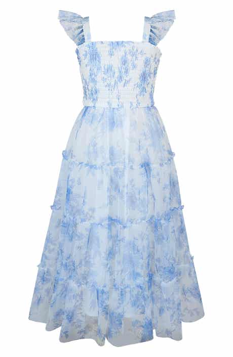 Kids' Tiered Flower Print Dress