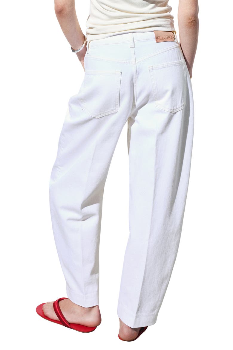 High Waist Balloon Jeans, Alternate, color, OFF WHITE