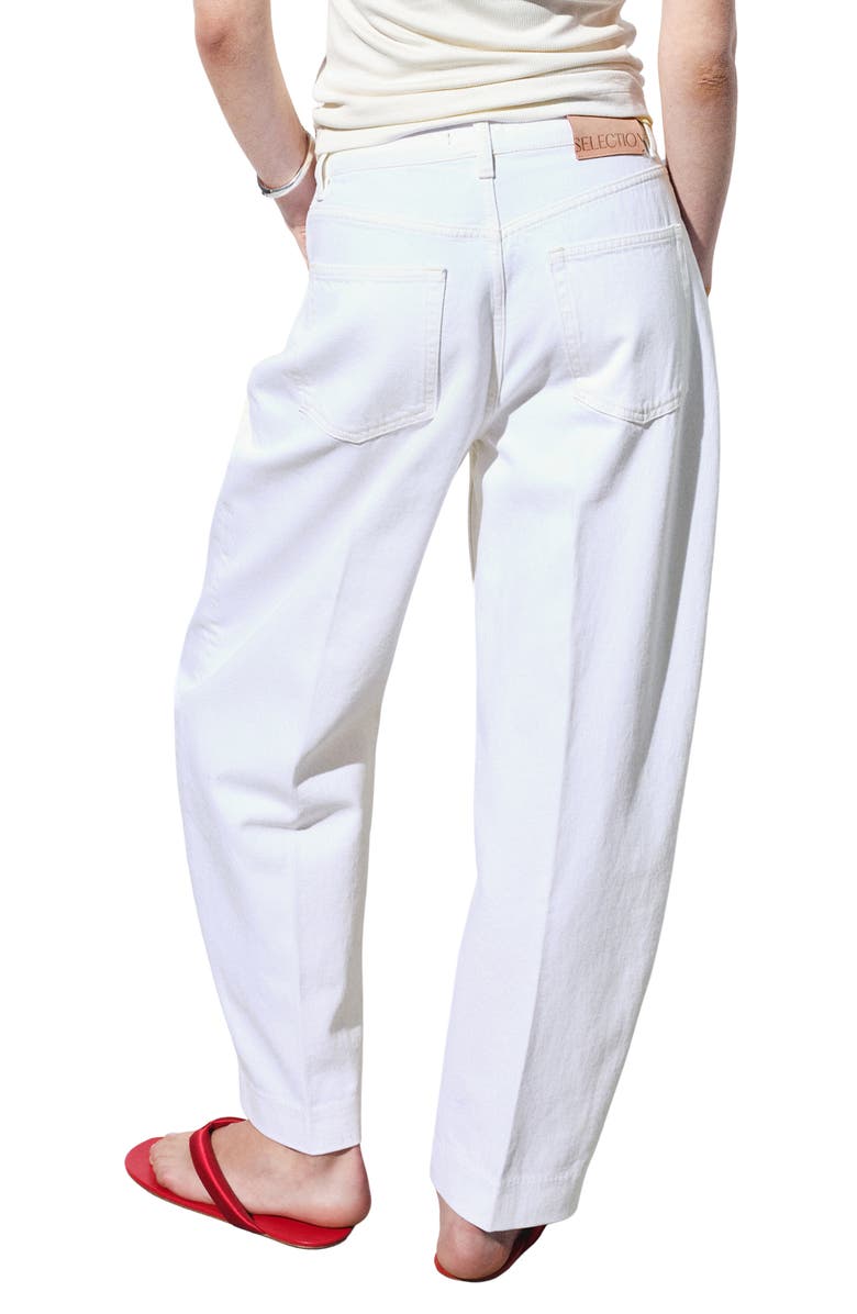 MANGO High Waist Balloon Jeans, Alternate, color, Off White