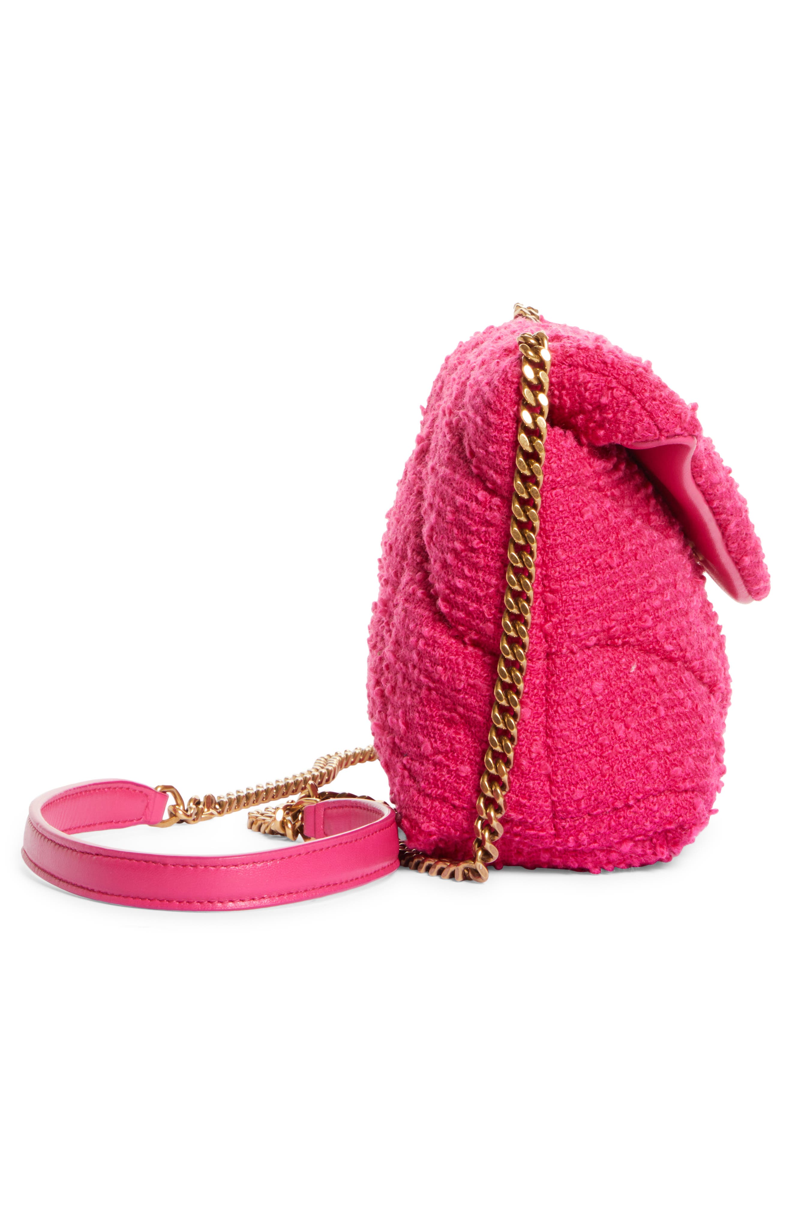 Saint Laurent Toy Lou Bouclé Puffer Bag, Alternate, color, 
