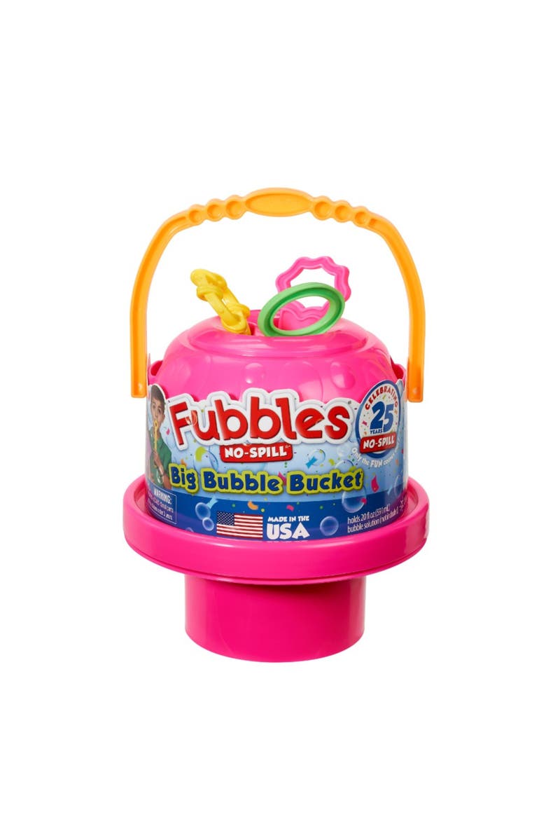 Little Kids Fubbles No Spill Big Bubble Bucket, Pink, Main, color, Multicolored